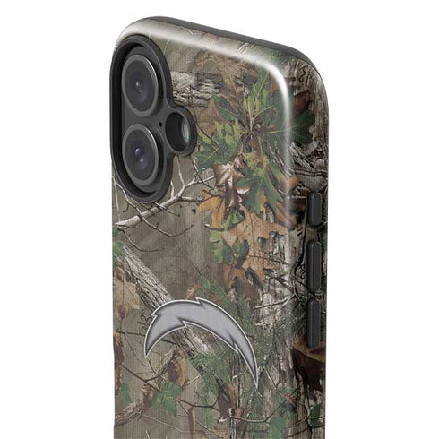 NFL Los Angeles Chargers Realtree Xtra Green Camo iPhone 16 Impact Case