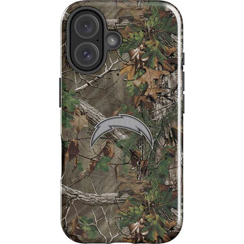 NFL Los Angeles Chargers Realtree Xtra Green Camo iPhone 16 Plus Impact Case