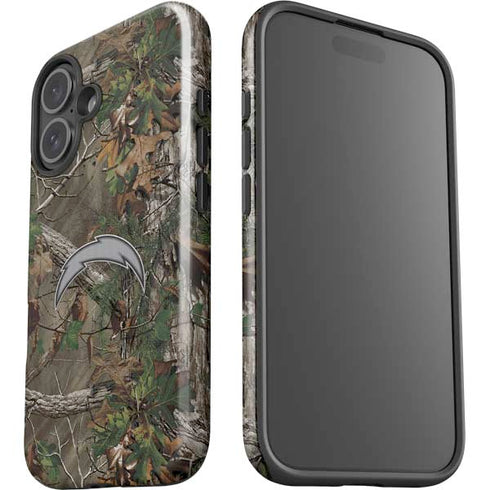 NFL Los Angeles Chargers Realtree Xtra Green Camo iPhone 16 Plus Impact Case