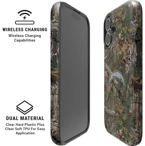 NFL Los Angeles Chargers Realtree Xtra Green Camo iPhone 16 Plus Magsafe Impact Case