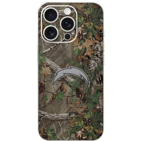 NFL Los Angeles Chargers Realtree Xtra Green Camo iPhone 16 Pro Skin