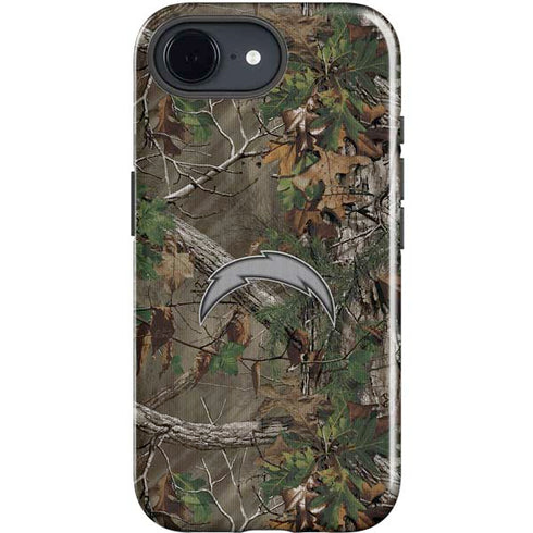 NFL Los Angeles Chargers Realtree Xtra Green Camo iPhone 16e Impact Case