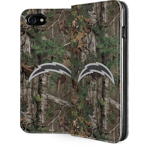 NFL Los Angeles Chargers Realtree Xtra Green Camo iPhone SE (2nd & 3rd Gen) Folio Case