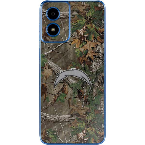 NFL Los Angeles Chargers Realtree Xtra Green Camo Moto G Play 4G (2024) Skin