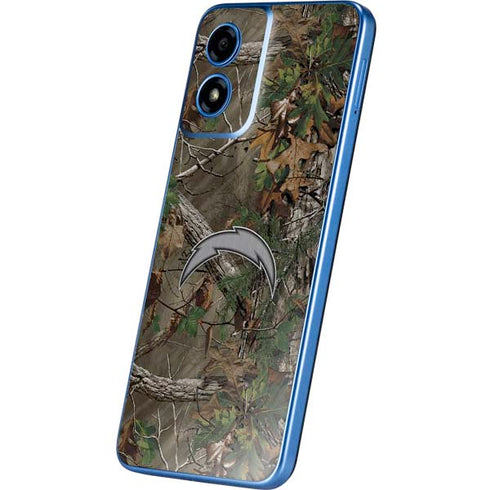 NFL Los Angeles Chargers Realtree Xtra Green Camo Moto G Play 4G (2024) Skin