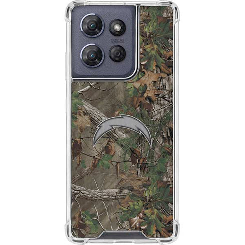 NFL Los Angeles Chargers Realtree Xtra Green Camo Moto G Play 5G (2025) Clear Case