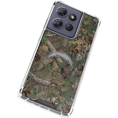 NFL Los Angeles Chargers Realtree Xtra Green Camo Moto G Power 5G (2025) Clear Case