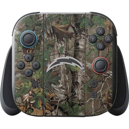 NFL Los Angeles Chargers Realtree Xtra Green Camo Nintendo Switch 2 (2025) with Joy-Con Skin