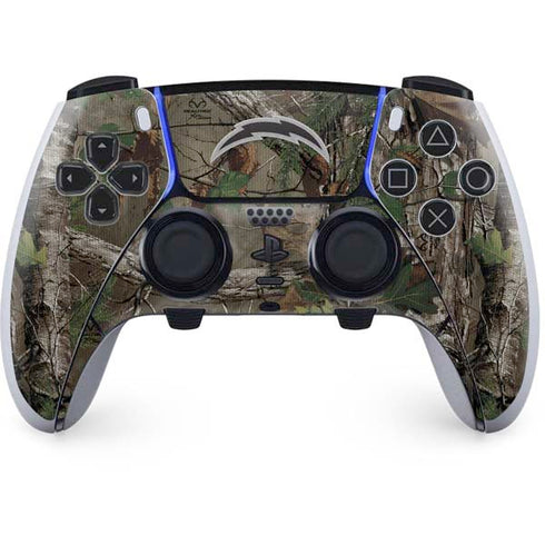NFL Los Angeles Chargers Realtree Xtra Green Camo PS5 DualSense Edge Pro Controller Skin