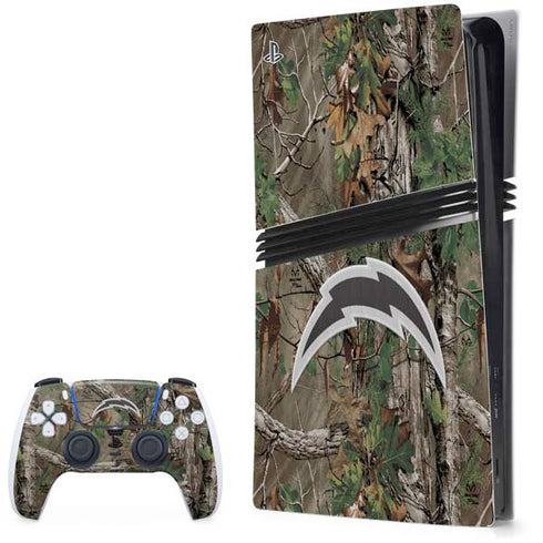 NFL Los Angeles Chargers Realtree Xtra Green Camo PlayStation PS5 Skins
