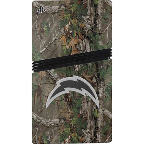 NFL Los Angeles Chargers Realtree Xtra Green Camo PS5 Pro Disk Bundle Skin