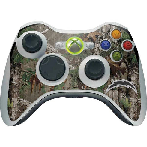 NFL Los Angeles Chargers Realtree Xtra Green Camo Xbox 360 Wireless Controller Skin