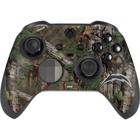 NFL Los Angeles Chargers Realtree Xtra Green Camo Xbox Elite Wireless Controller Series 2 Skin