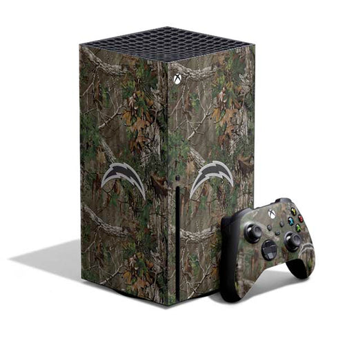 NFL Los Angeles Chargers Realtree Xtra Green Camo Xbox Series X Bundle Skin