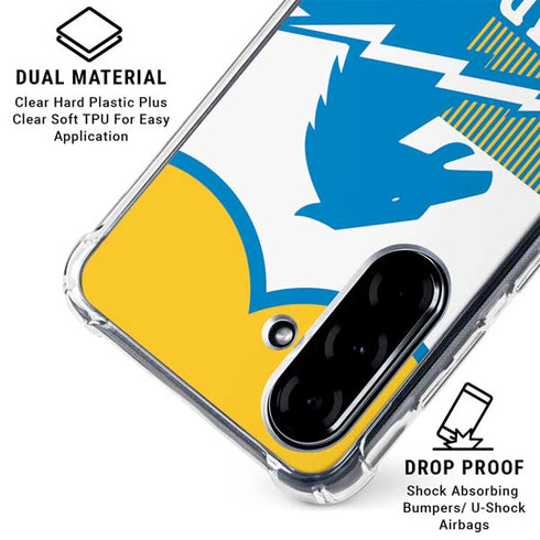 NFL Los Angeles Chargers Retro Logo Galaxy A36 5G Clear Case