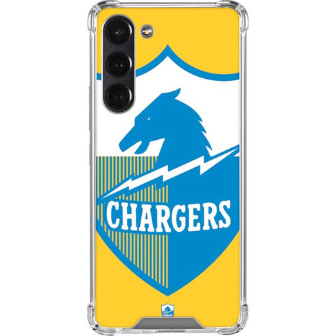 NFL Los Angeles Chargers Retro Logo Galaxy S24 FE Clear Case