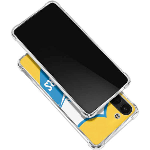 NFL Los Angeles Chargers Retro Logo Galaxy S24 FE Clear Case