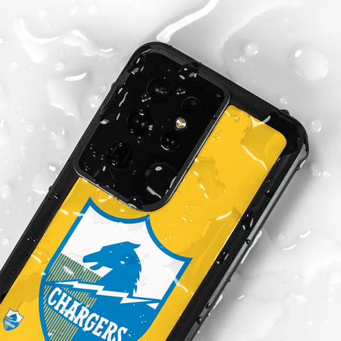 NFL Los Angeles Chargers Retro Logo Galaxy S24 Ultra Waterproof Case
