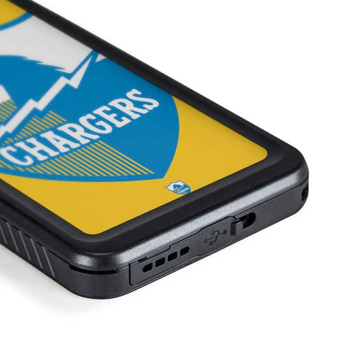 NFL Los Angeles Chargers Retro Logo Galaxy S24 Waterproof Case
