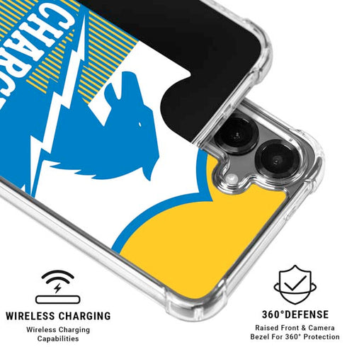 NFL Los Angeles Chargers Retro Logo Galaxy S26 Clear Case