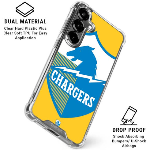 NFL Los Angeles Chargers Retro Logo Galaxy S26 Clear Case