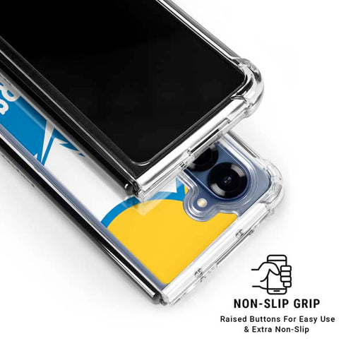 NFL Los Angeles Chargers Retro Logo Galaxy Z Fold6 Clear Case