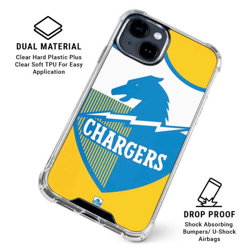 NFL Los Angeles Chargers Retro Logo iPhone 15 Clear Case