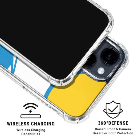 NFL Los Angeles Chargers Retro Logo iPhone 15 Clear Case