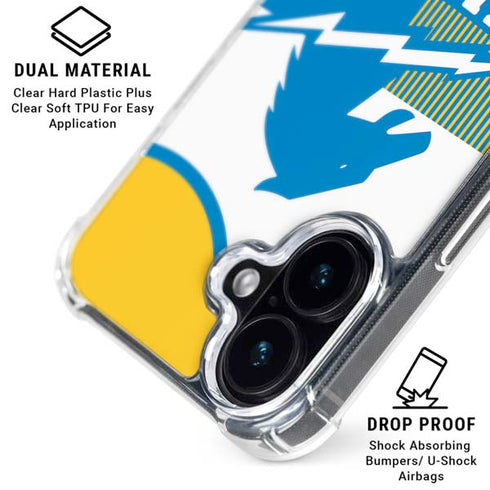 NFL Los Angeles Chargers Retro Logo iPhone 16 Clear Case
