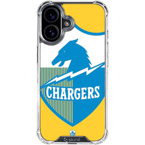 NFL Los Angeles Chargers Retro Logo iPhone 16 Plus Clear Case