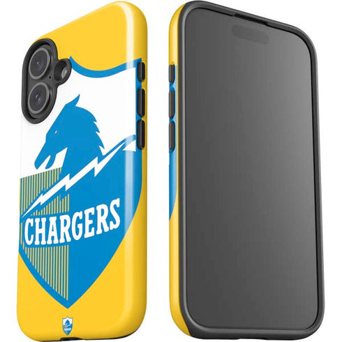 NFL Los Angeles Chargers Retro Logo iPhone 16 Plus Impact Case