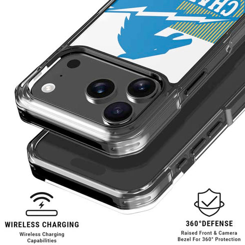 NFL Los Angeles Chargers Retro Logo iPhone 18 Pro Clear Case