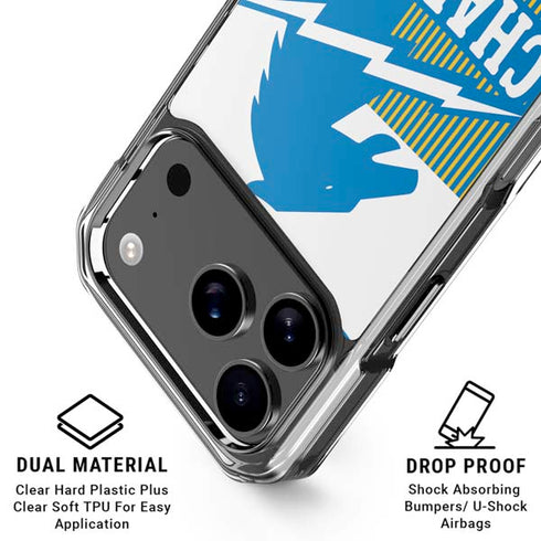 NFL Los Angeles Chargers Retro Logo iPhone 18 Pro Clear Case
