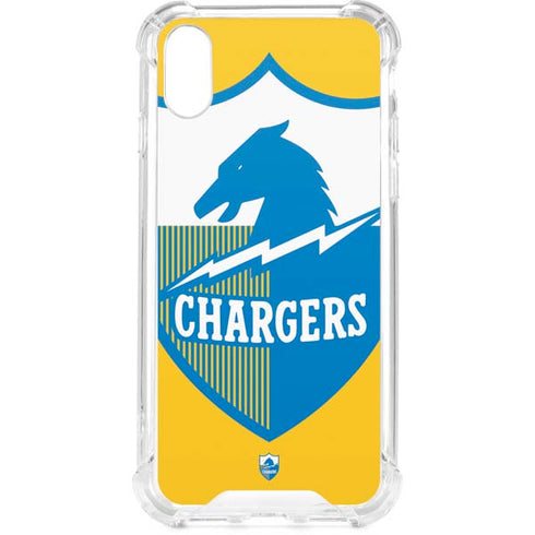 NFL Los Angeles Chargers Retro Logo iPhone XS Clear Case