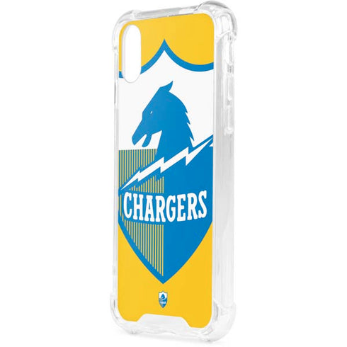 NFL Los Angeles Chargers Retro Logo iPhone XS Clear Case