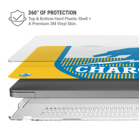 NFL Los Angeles Chargers Retro Logo MacBook Pro 14in (2021-24) Case plus Skin