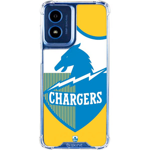 NFL Los Angeles Chargers Retro Logo Moto G 5G (2024) Clear Case