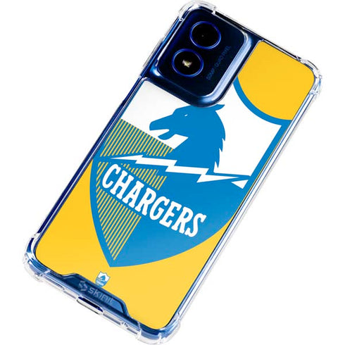 NFL Los Angeles Chargers Retro Logo Moto G 5G (2024) Clear Case