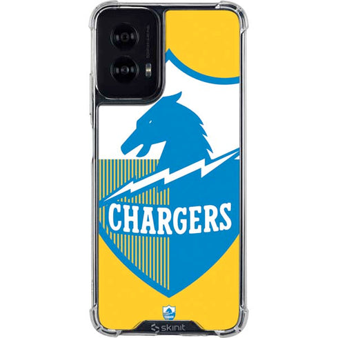 NFL Los Angeles Chargers Retro Logo Moto G Power 5G (2024) Clear Case