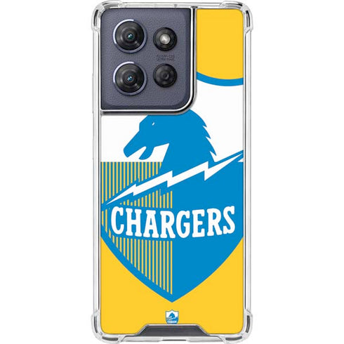 NFL Los Angeles Chargers Retro Logo Moto G Power 5G (2025) Clear Case