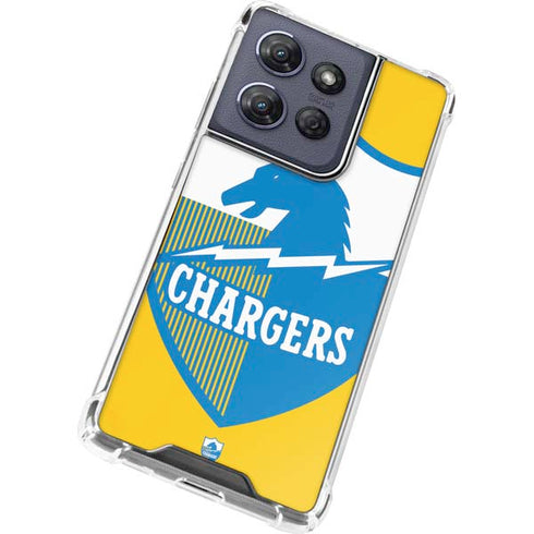 NFL Los Angeles Chargers Retro Logo Moto G Power 5G (2025) Clear Case