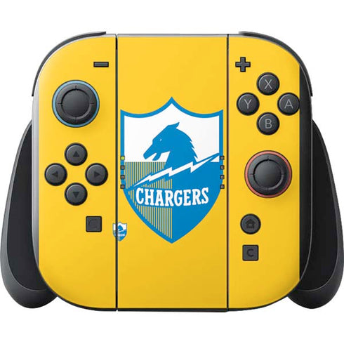 NFL Los Angeles Chargers Retro Logo Nintendo Switch 2 (2025) with Joy-Con Skin