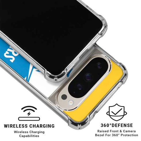 NFL Los Angeles Chargers Retro Logo Pixel 9/9 Pro Clear Case