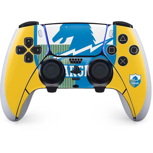 NFL Los Angeles Chargers Retro Logo PS5 DualSense Edge Pro Controller Skin