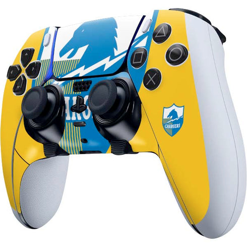 NFL Los Angeles Chargers Retro Logo PS5 DualSense Edge Pro Controller Skin