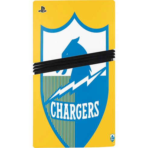 NFL Los Angeles Chargers Retro Logo PS5 Pro Disk Console Skin