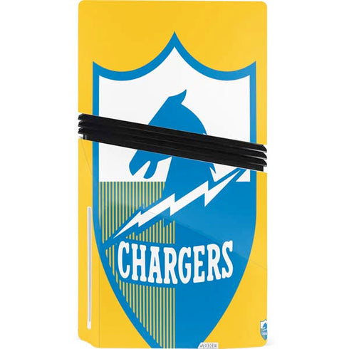 NFL Los Angeles Chargers Retro Logo PS5 Pro Disk Console Skin