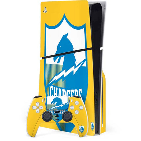 NFL Los Angeles Chargers Retro Logo PlayStation PS5 Skins