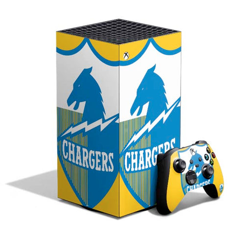 NFL Los Angeles Chargers Retro Logo XBox Series X Digital Edition Bundle Skin
