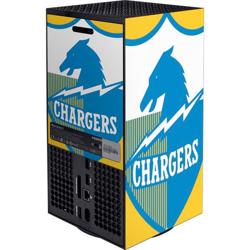 NFL Los Angeles Chargers Retro Logo XBox Series X Digital Edition Bundle Skin